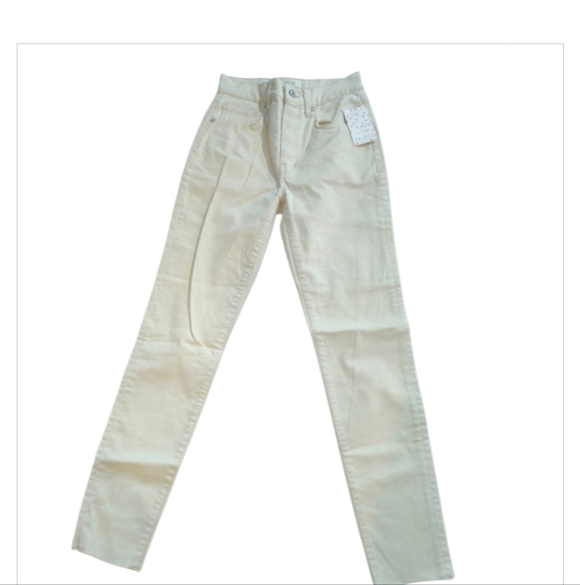 Free People Sweet Jane Velvet Skinny Pants Pearl 25 - Picture 5 of 11